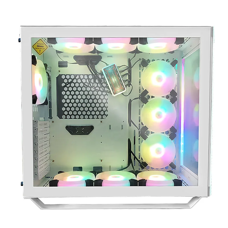 Choiyan New Gaming PC case M-ATX/ITX Desktop Computer Case Panoramic Sea View Room USB 3.0 Interface