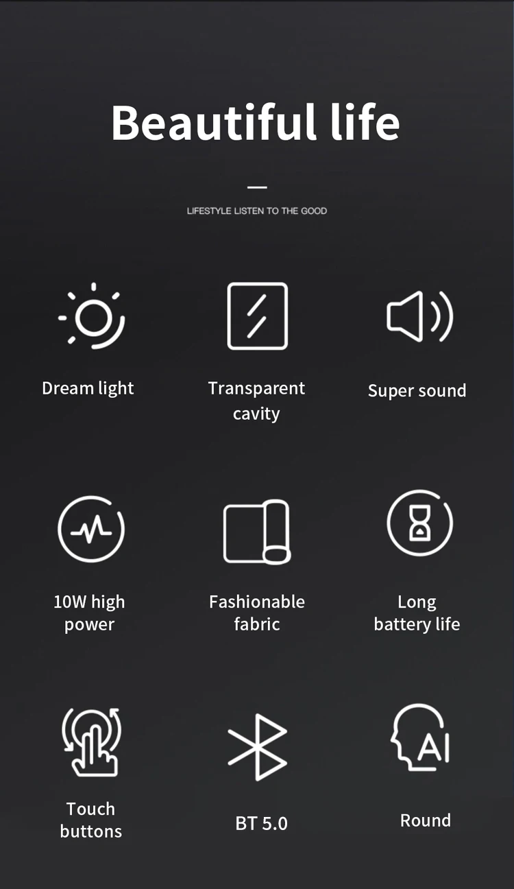 Soaiy Sh77 Professional 3d Stereo Surround Sound Wireless Speaker Subwoofer Rgb Long Battery Life Mini Home Speaker