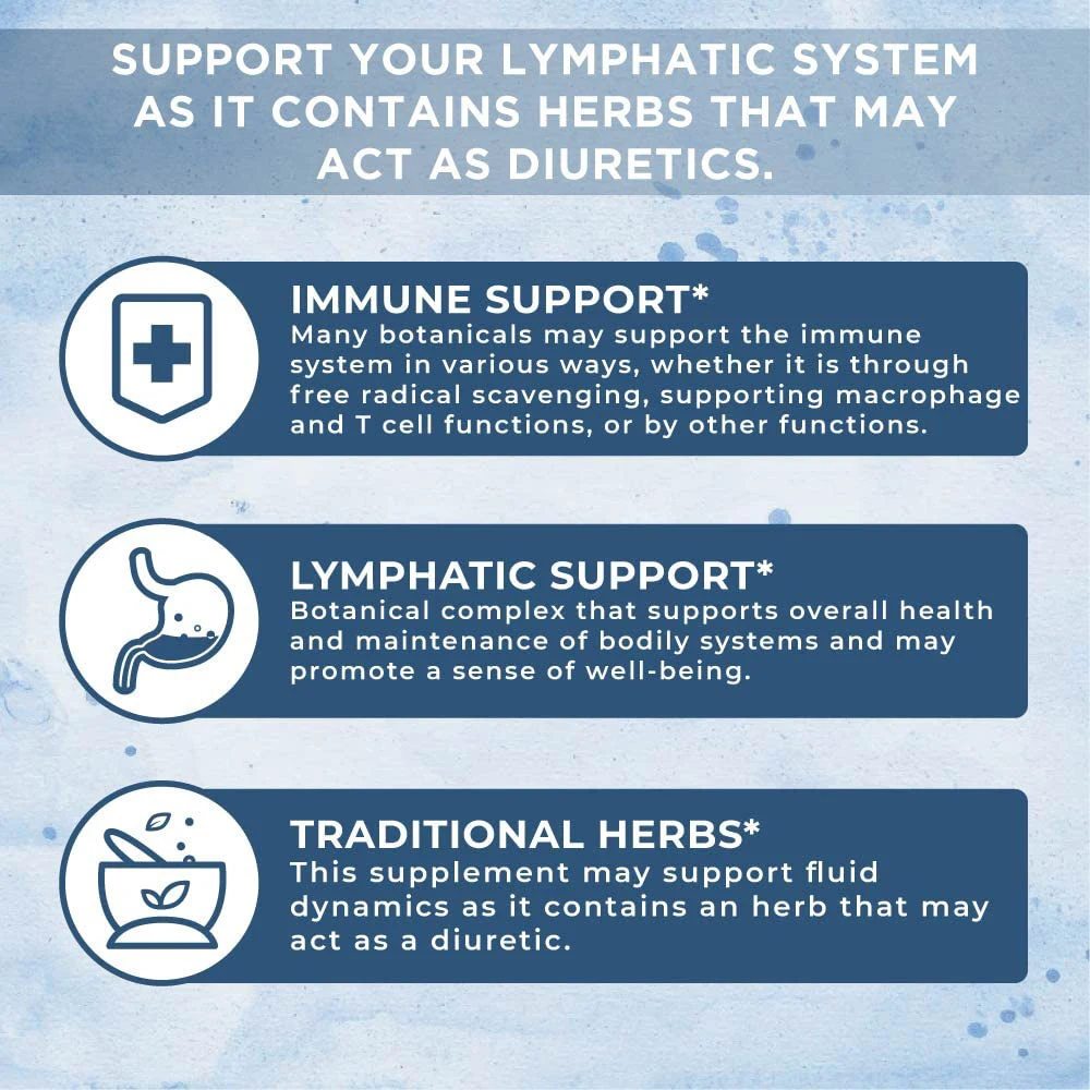 Organic Herbal Lymphatic Support Drops with Echinacea Elderberry for Lymphatic Support Immune Support Antioxidant