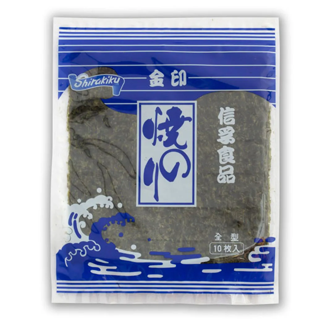 Жареные водоросли yaki Нори онигири Суши
