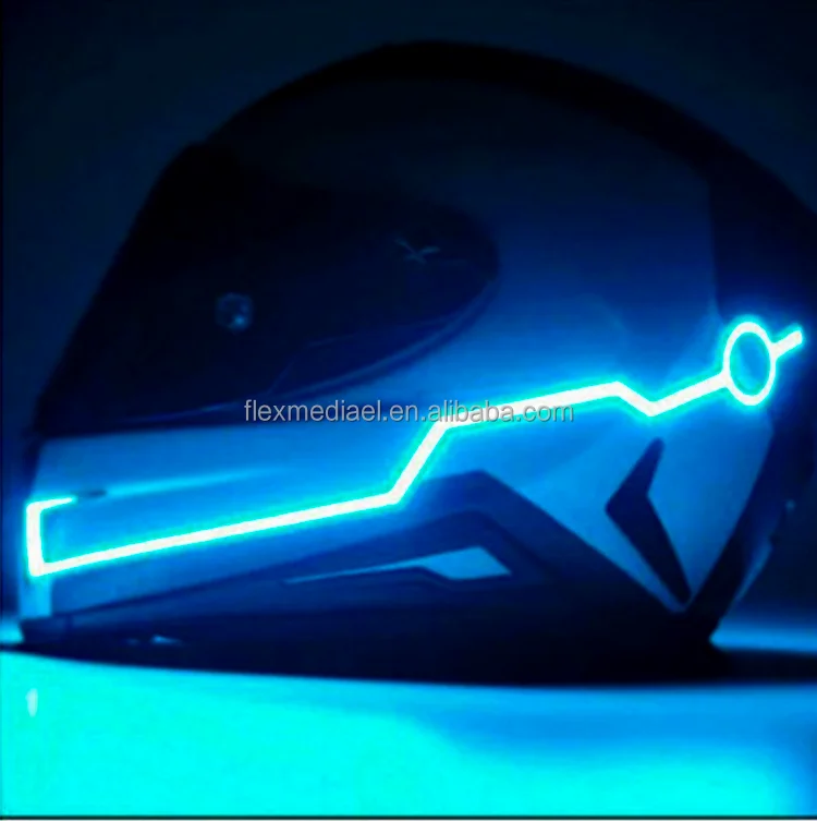 China factory supply new design motorbike EL light helmet sticker motorcycle waning sign suit for any kinds of melmet