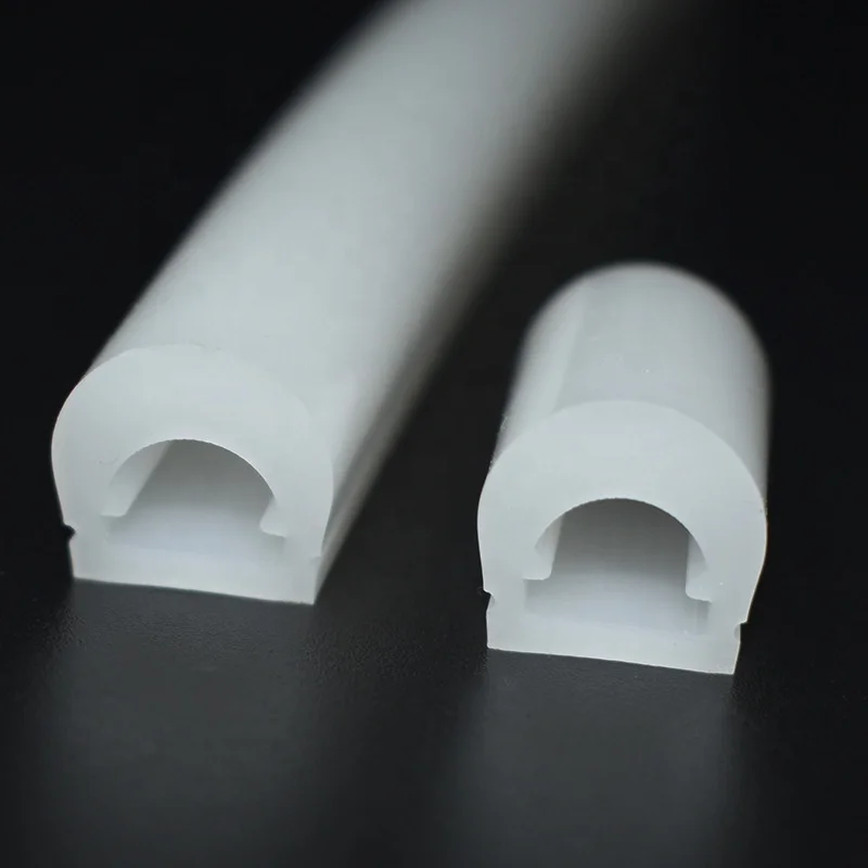 LED Soft 180 Degrees Round Luminous Neon Sleeve 15mm*13mm 13mm*13mm Silicone Light Strip Silicon Led Profile