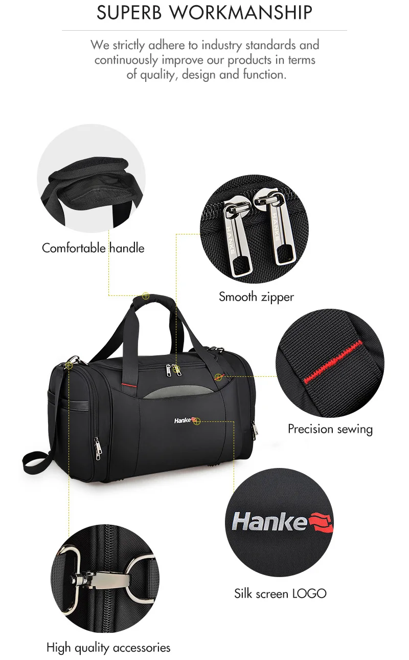 large capacity duffle personalised  gym bag carrying case handbag nylon waterproof unisex gym bags