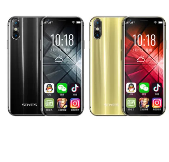 
3inch SOYES XS Mini colorful Smartphone 3GB+32GB Dual Sim Cards 4G Mobile Support Wifi 