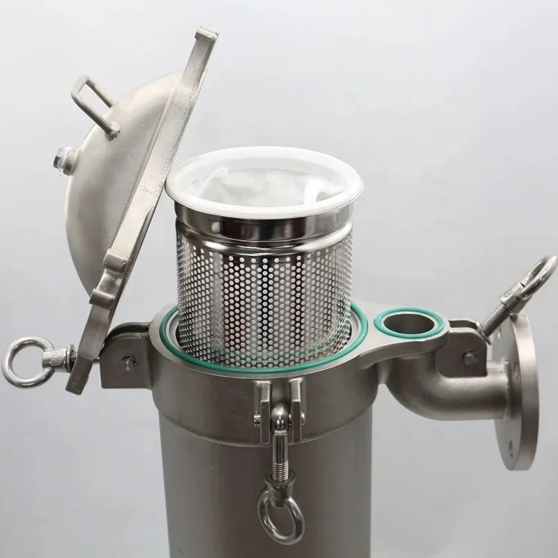 100% Integrity Tested Sanitary Grade Honey Bag Filter High Flow Rate Stainless Steel Press Filter Housing