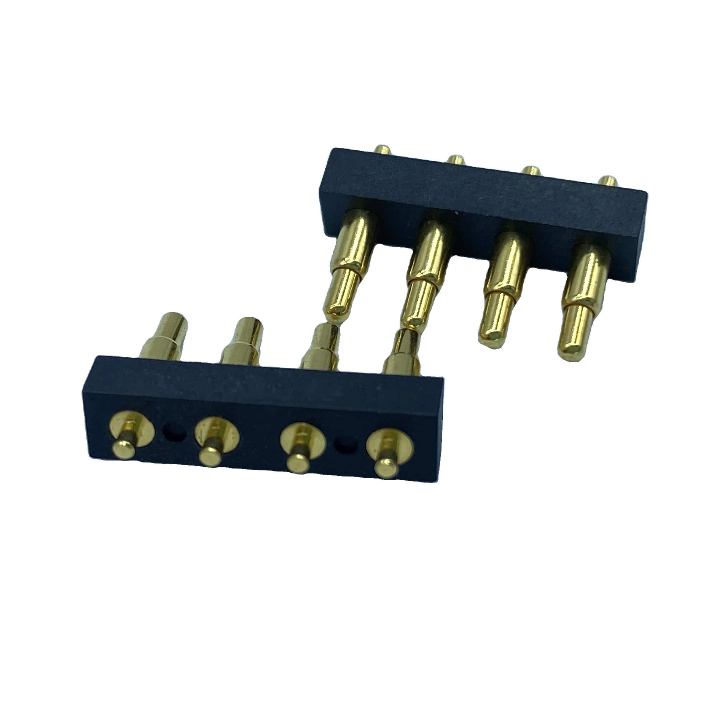 
DIP Type 4 Position Pogo Pin Battery Connector Pitch 2.54mm Spring Loaded Contact To Power Charger Male Socket OEM ODM 