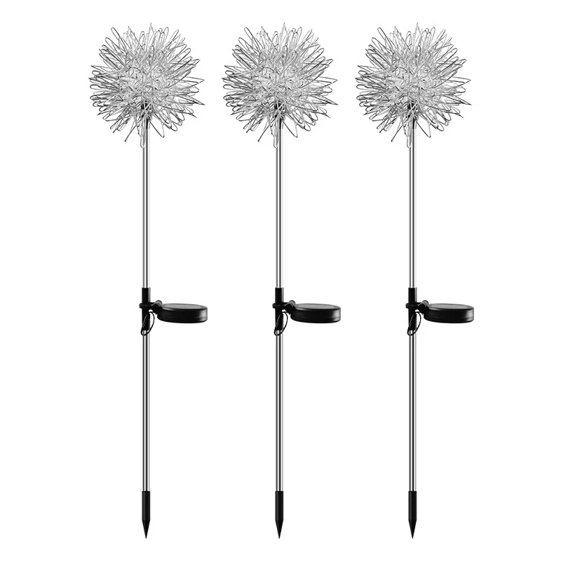 Solar Dandelion Lights Ip65 Waterproof Outdoor Courtyard Decoration Led Solar Dandelion Flower Ball Garden Light