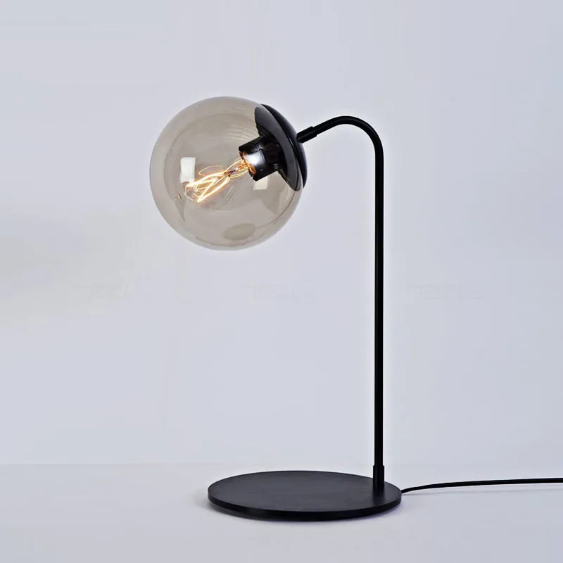 Hotel Bedroom Table light Clear Glass Ball Lamp Desk