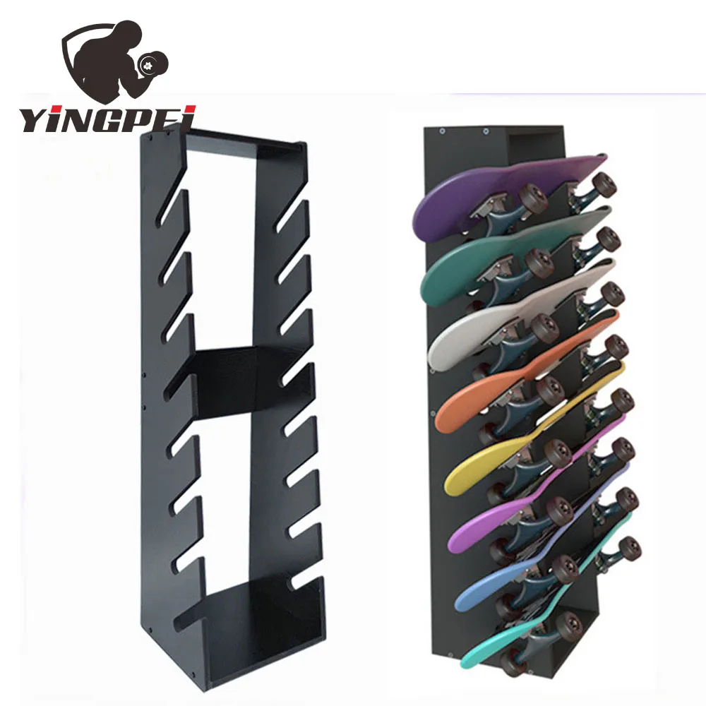 
Custom Metal Skateboard Shelf Easy Assemble Wooden Skateboard Shelf Skateboard Display Rack 