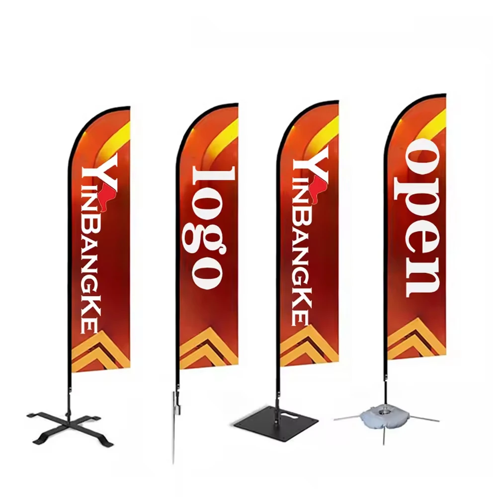 Branding Wind Blade Flag Lightweight Easy Carry Knife Fluttter Flag for Dealership