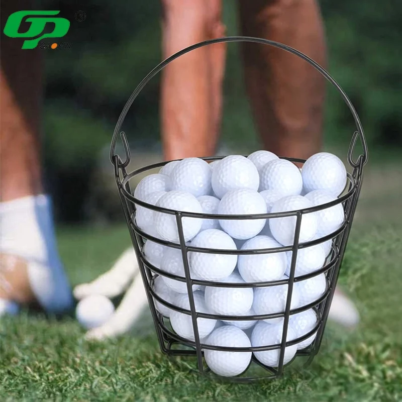 High Quality Stainless Metal Golf Ball Basket Container Holds Contain 50-100 Balls Golf Ball Basket Container For Driving Range