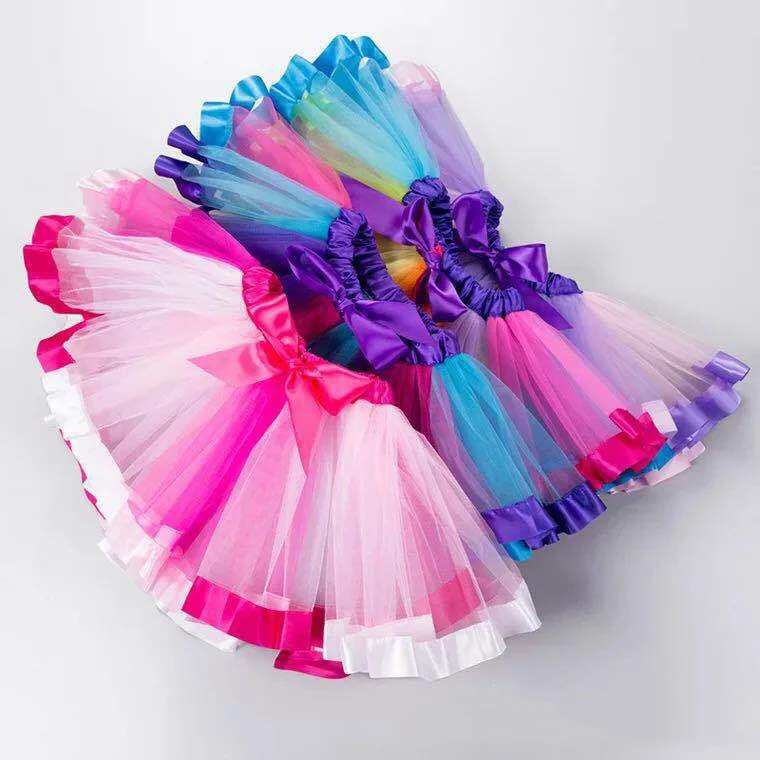 Wholesales Infant Girls Baby Dresses Skirts For Girls Support Custom Mesh Skirts Princess Party Tutu Dress Baby Skirts