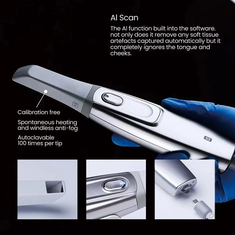 Портативный высокоскоростной стоматологический сканер для полости рта цифровой S3 производительность 90 секунд полный арочный истинный цвет интраоральный