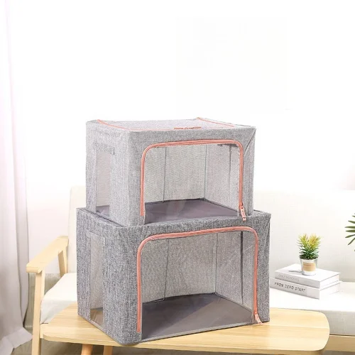 Folding dirty clothes round toy cotton rope fabric woven basket storage  organizer bag baskets