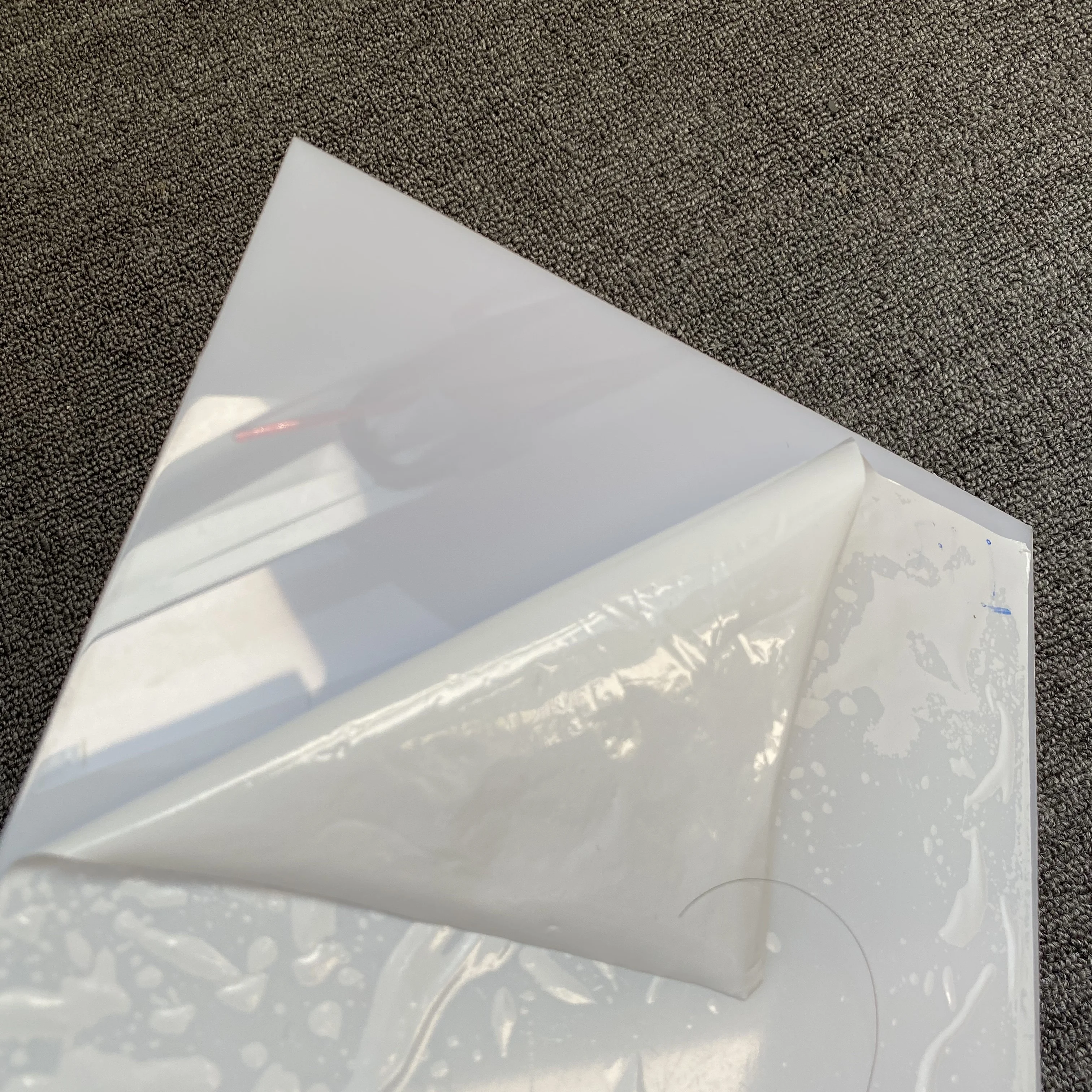 Anti Impact 4x8ft Clear White Double Side Glossy Surface PET Plastic Sheet