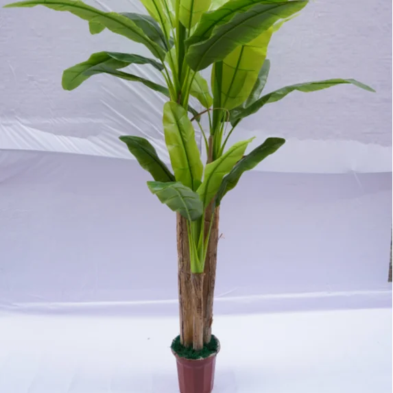 Large Plastic Banana Leaf Green Leaves artificial traveler banana plant