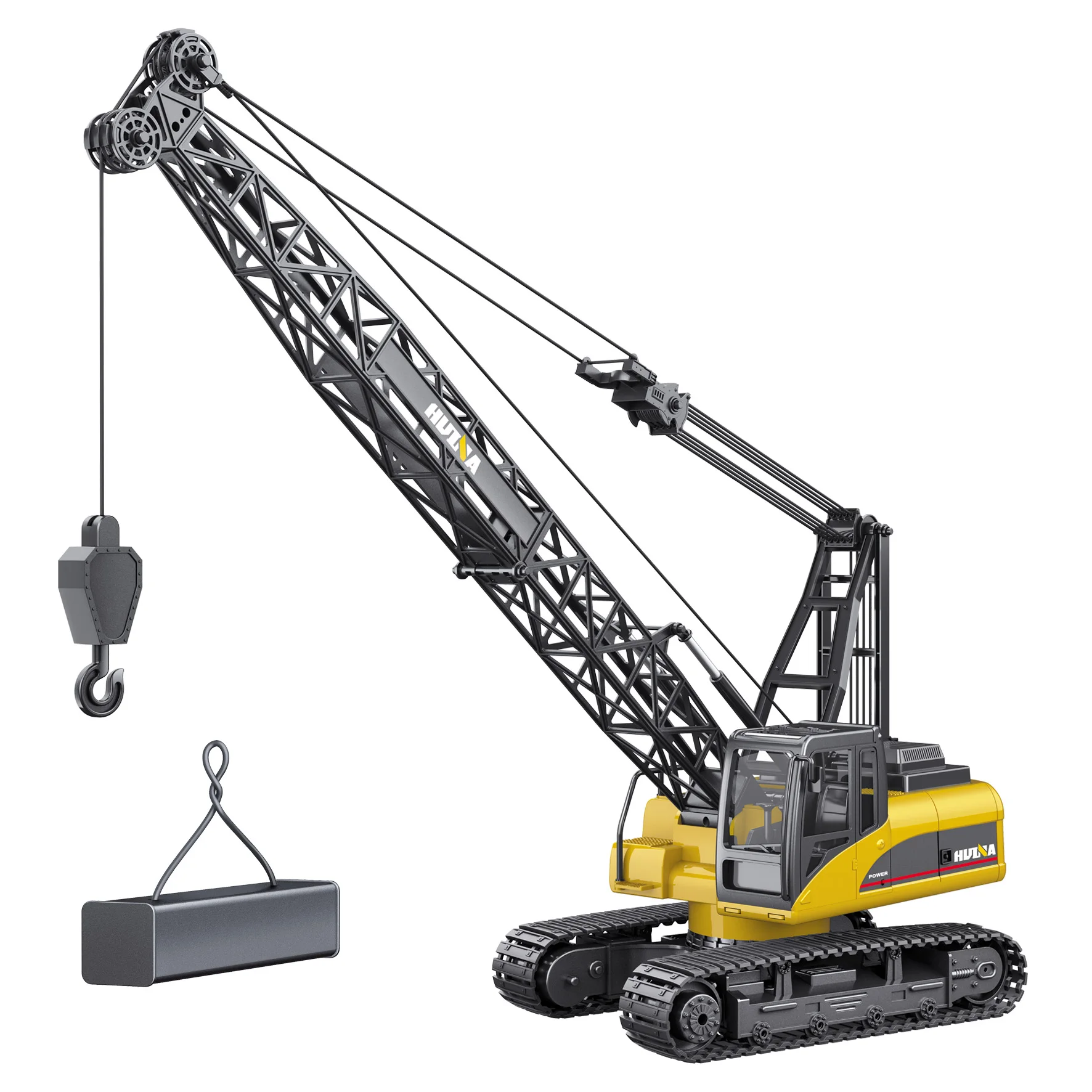 1/14 Scale Huina 2.4G Site Crane Truck 15CH Remote Control Car Wireless Electric Engineering Vehicle Children