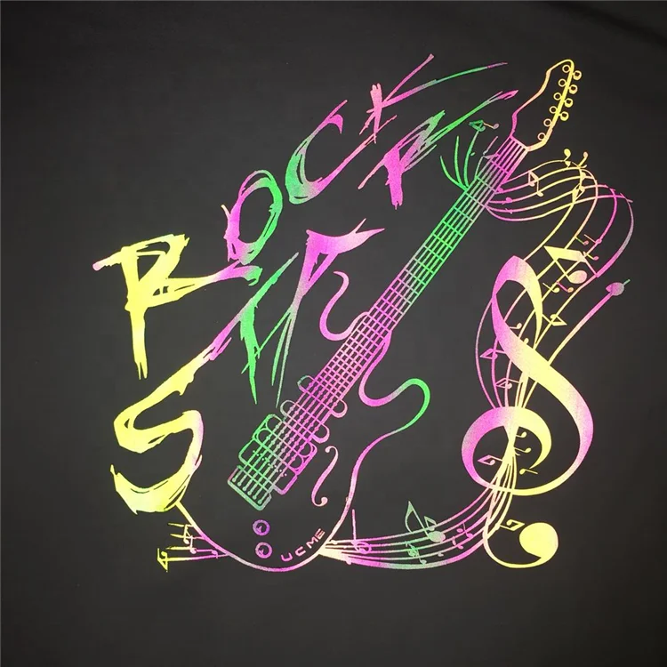 Custom Heat Transfer Rainbow Reflective Sticker for Clothing