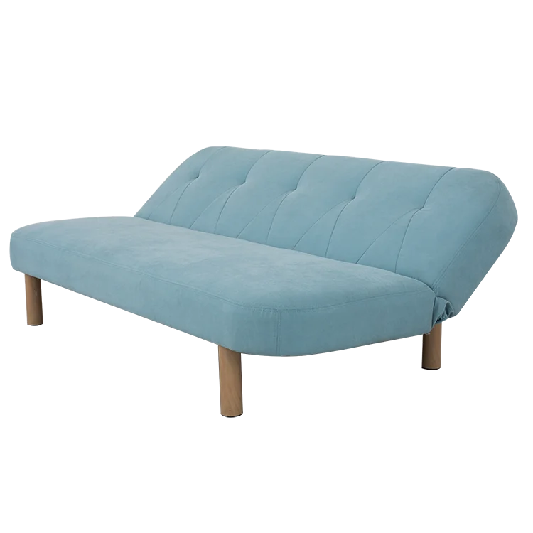 Nisco Promotional Futon, Convertible Sofa Bed and Couch, Skype Blue Velvet