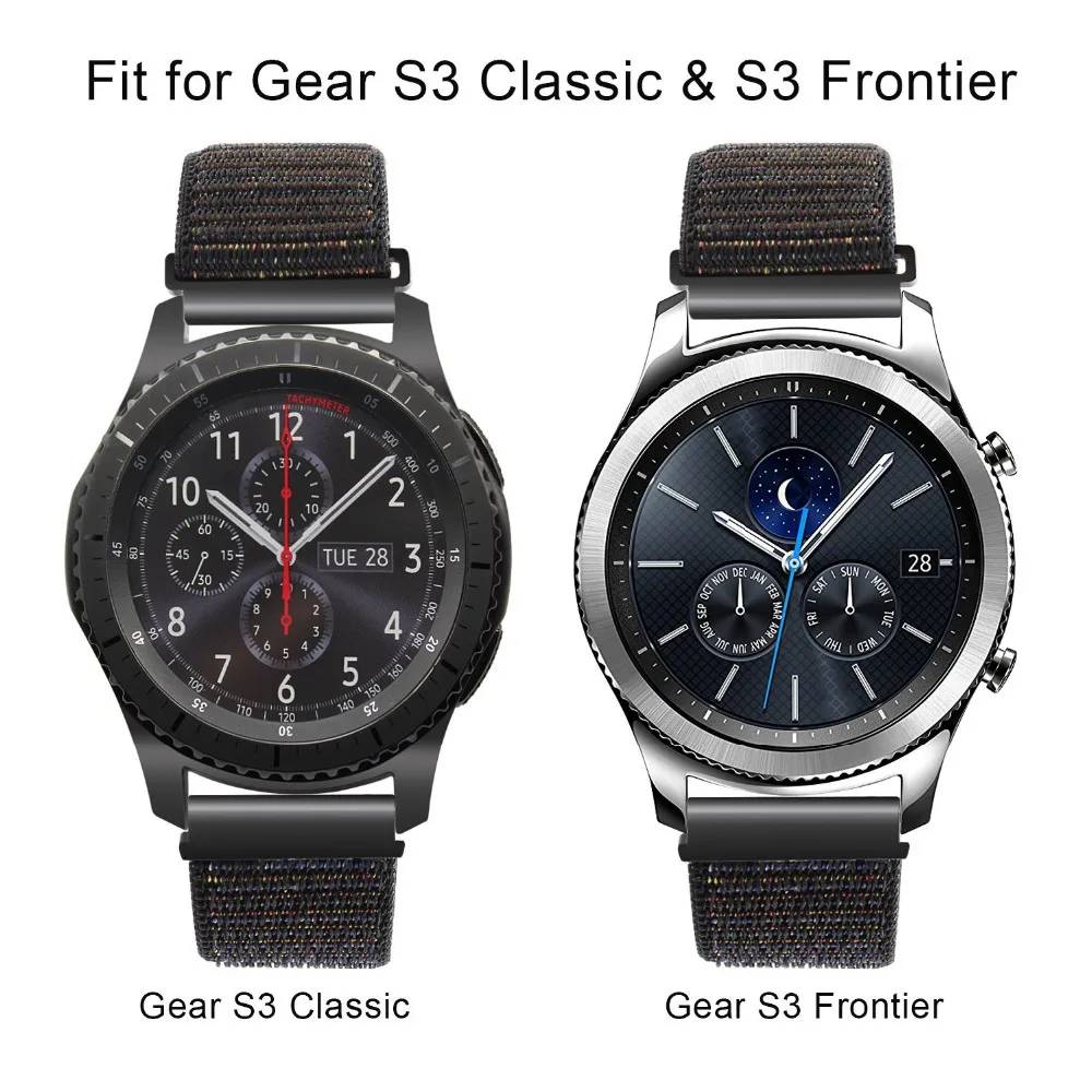 Chinber Breathable Woven Smart Watch Band For Samsung Gear S3 Frontier