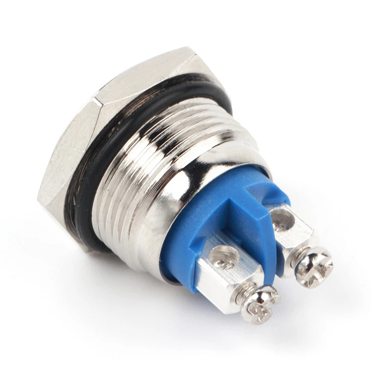 12mm 2 pin Start Button Momentary Stainless Steel Metal illuminated button