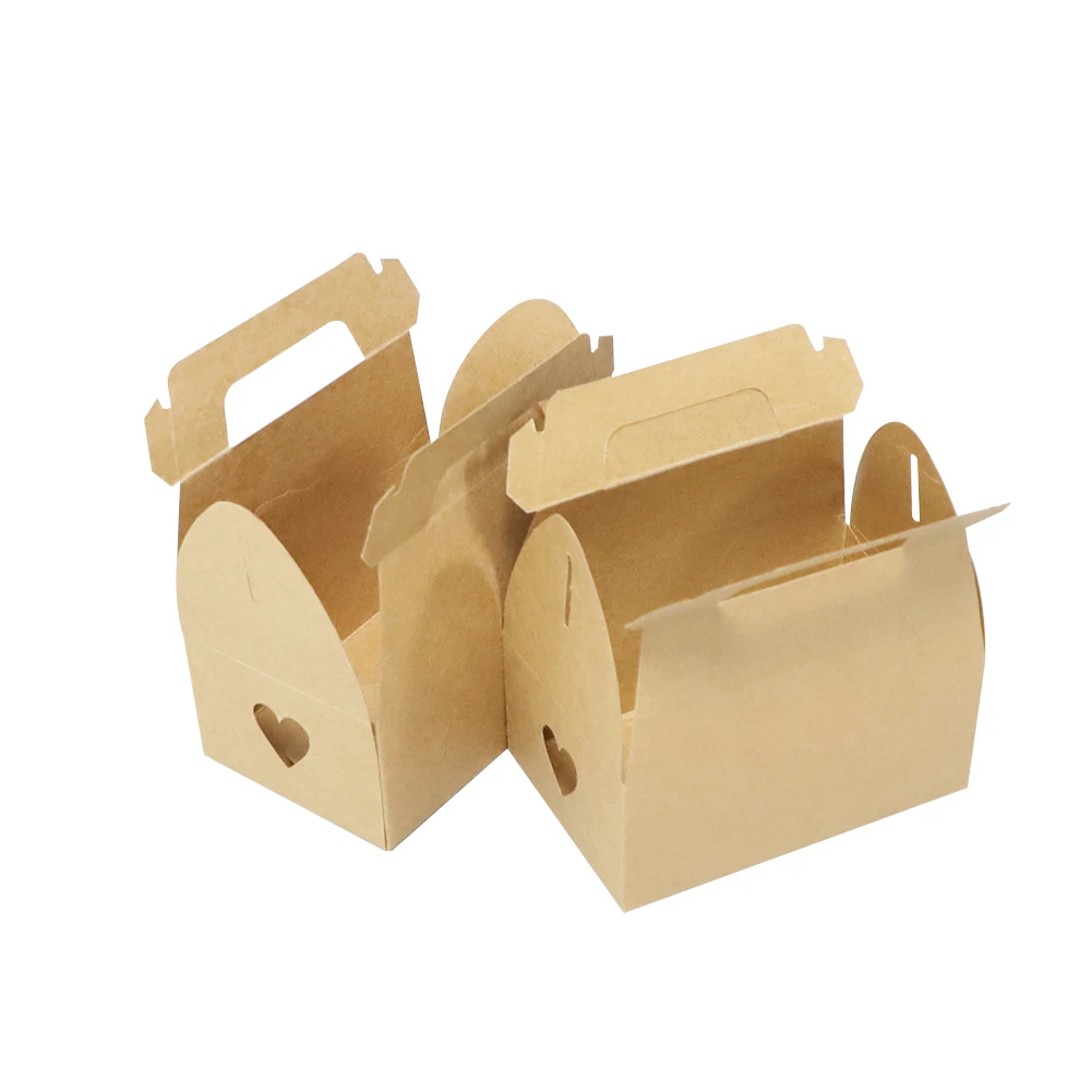 Superior quality light weight cake box packaging with window food grade cake box with handle