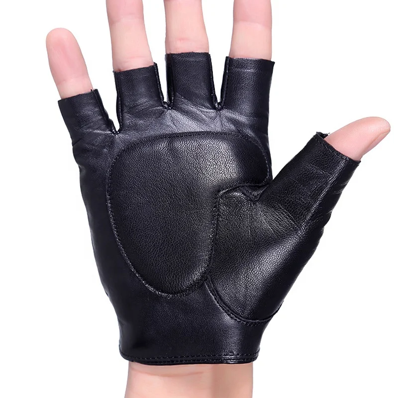  Wear Resistant Half Leather Outdoor Sports Tactical Motorcycle Driving Biking