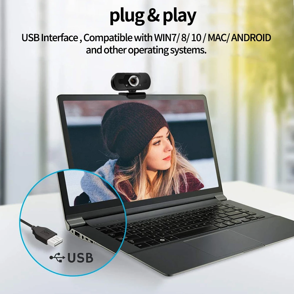  1080P USB full HD ПК ноутбук компьютер Конференц-камера с микрофоном видеокамера
