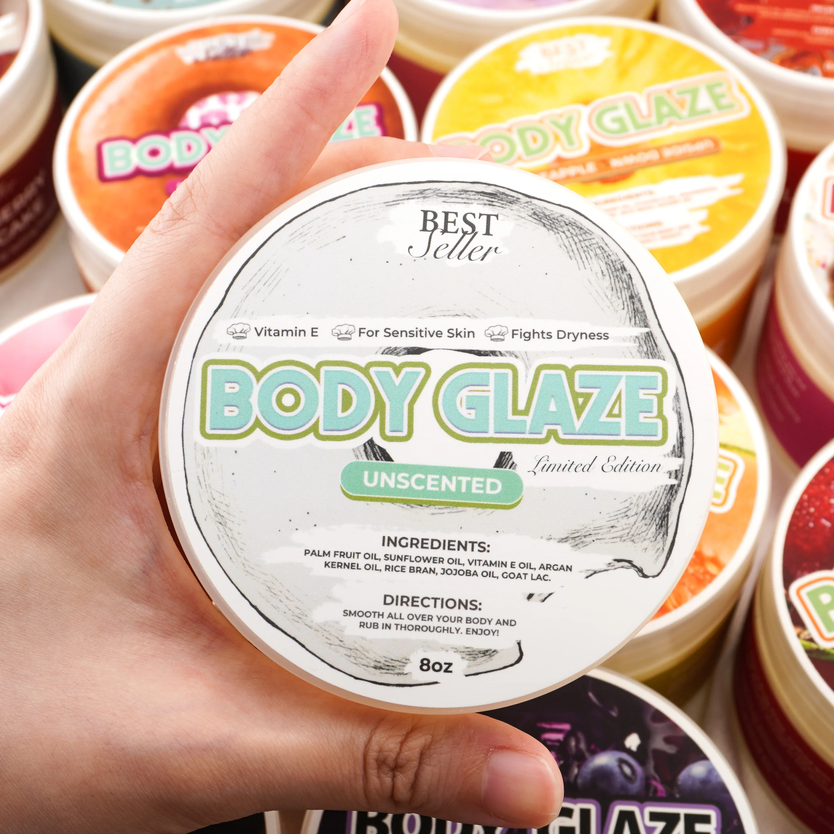 OEM butter glaze butter perfume shimmer body lotion fragrance free suitable for sensitive and dry skin