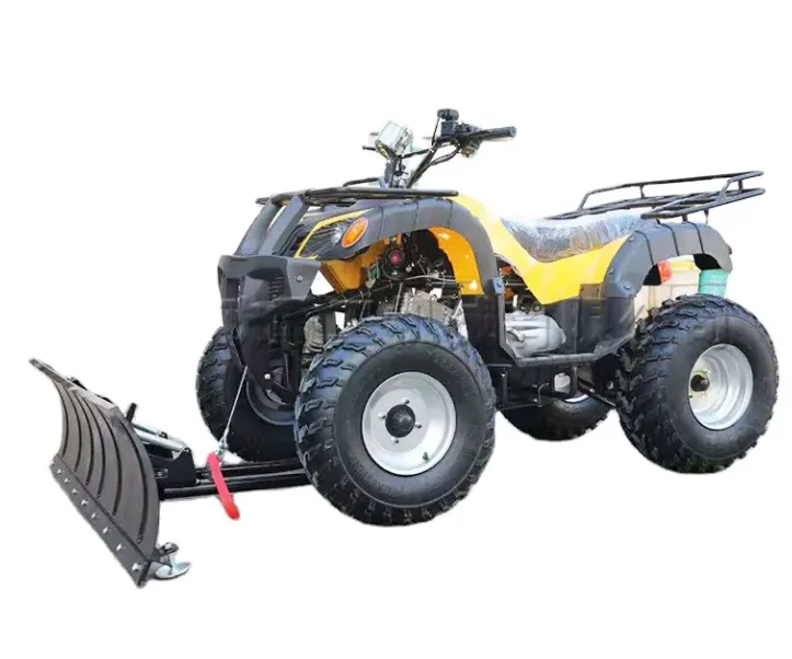 Four-wheeled snow removal vehicle small road snow clearing machine seat driven snow pushers work efficiently