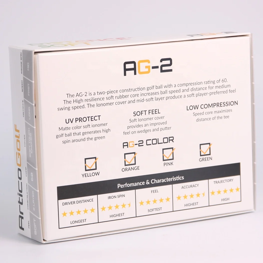 Custom 3 Golf Ball Sleeve Shipping Gift Set Box Recycled Paper Packaging 12 Golf Ball Box For Dozen Golf Balls