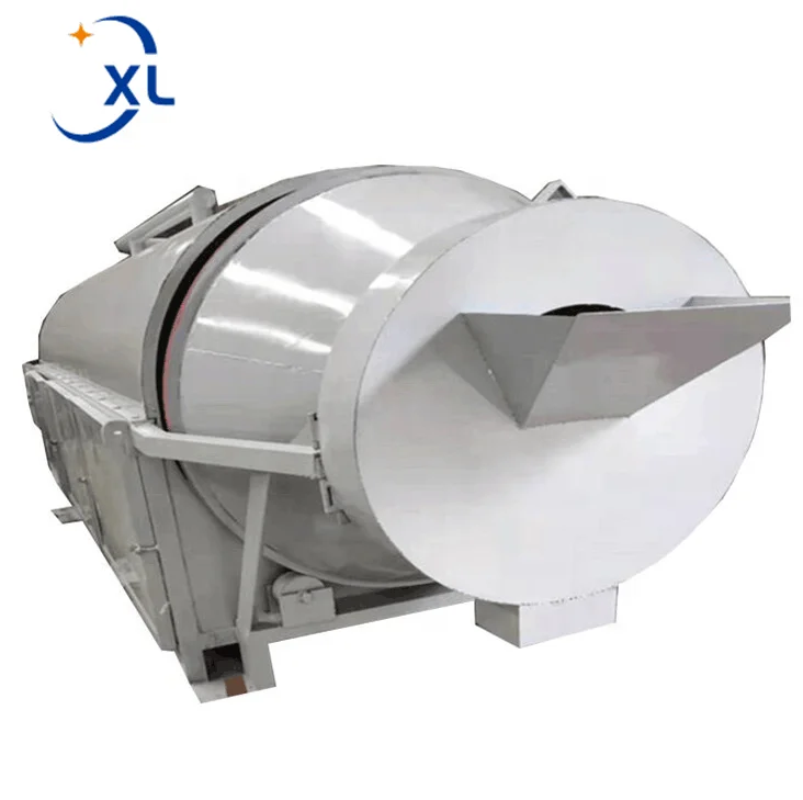 Industrial Biomass Furnace Sea Sand Wheat Straw Salt Rotary Drum Dryer CE