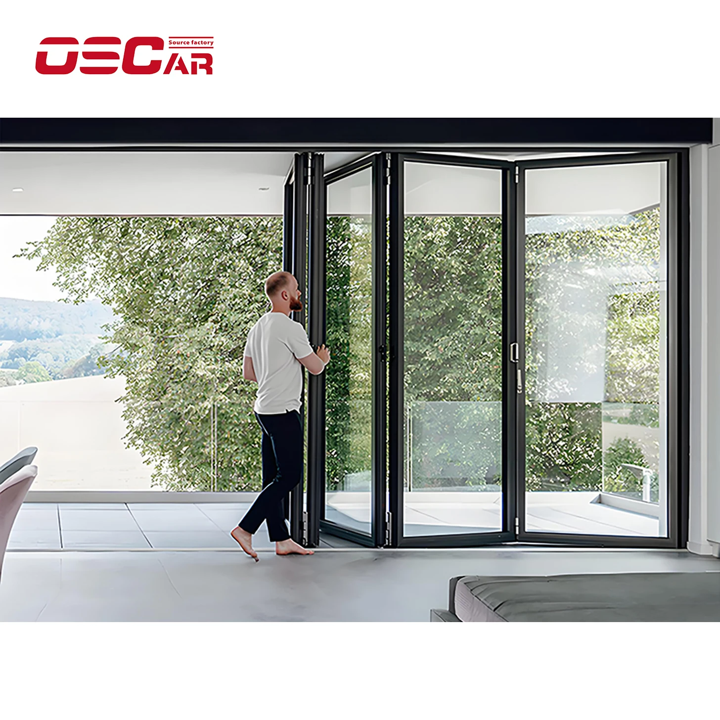 Oscaracso Glass Room Hardware Handle 90Degree Pivot Accessories For Dividers Accordion Doors Bi Closet Frameless Pvc And Folding