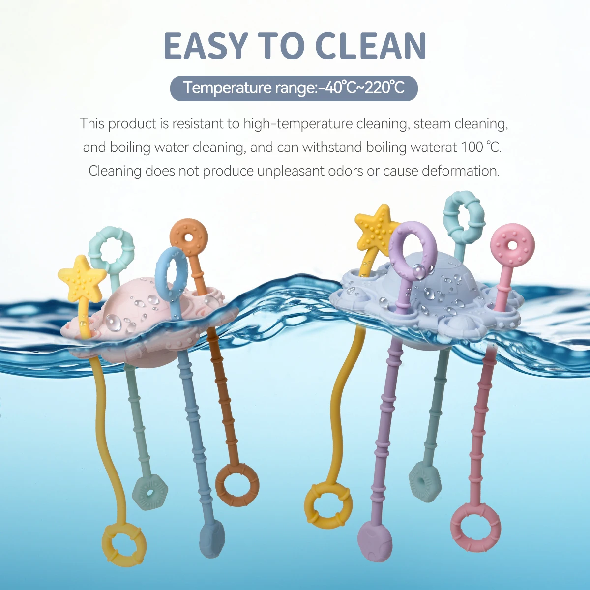 Hand rattle Rattle Teether musical toys Chewable Toys Silicone Teething Toys baby rattles