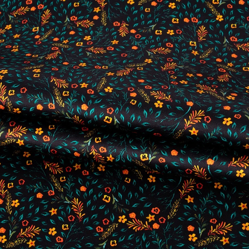 Digital print Silk Satin fabric 16/19/22/25/30/40mm Fabric 100% silk satin printed for shirts dress pajama