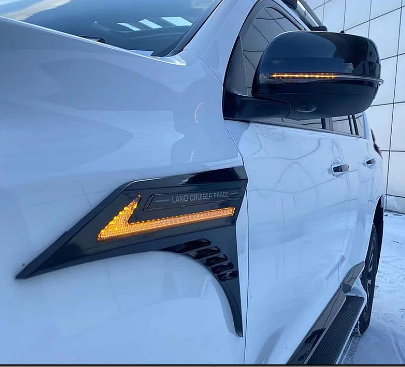 Exterior Accessory Car Fender Flare Stickers for Prado/Land Cruiser 2018 2019 2020 Fender Light