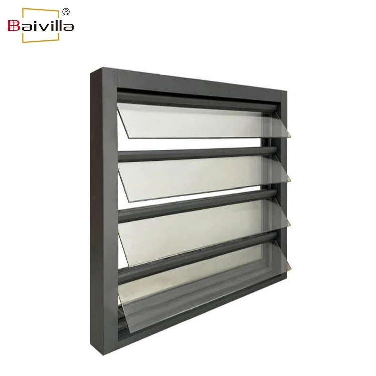 Modern louver glass air ventilation bathroom windows louvered toilet window with frosted glass