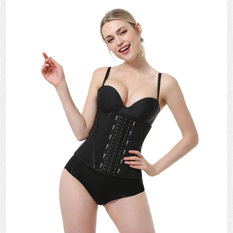 Workout Waist Trainer Custom Wholesale Waist Support Women X-shaped 13 Steel Bones Latex Red Color Lined Waist Shaper