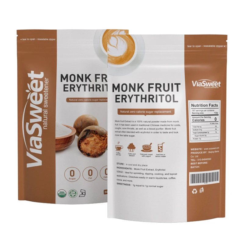 Hot selling natural sweetener keto sweetener monk fruit erythritol blend