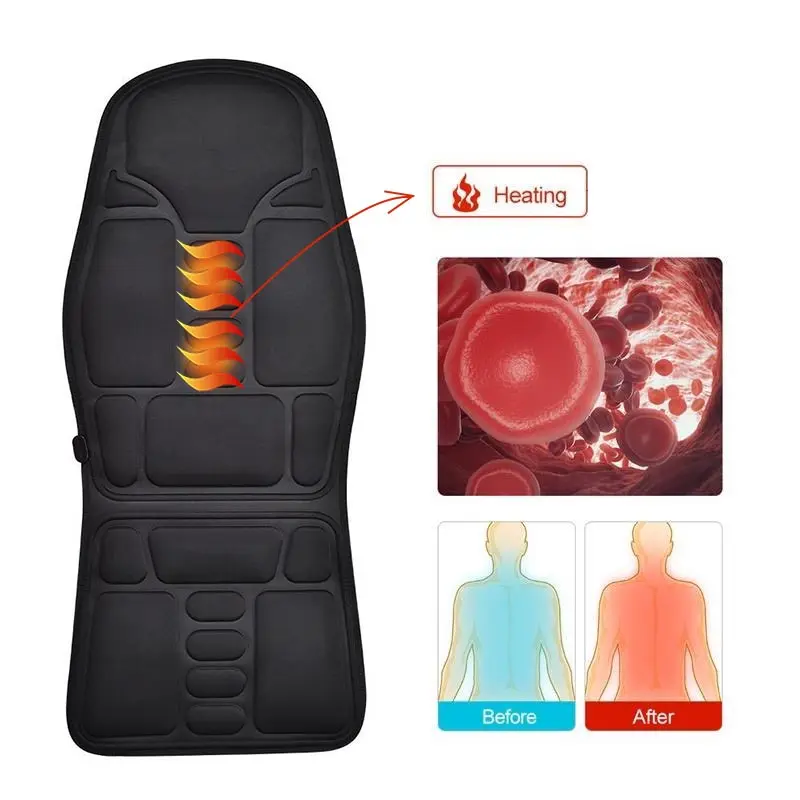 Cheap OEM Electric Massage Seat Cushion Car Home Office Infrared Heating Mat Full Body Chair Massage Pad