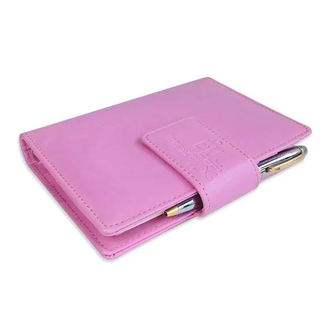 Office Personalized Ring Binder Diary New Cute Candy 6 Rings Binder Planner Opp Bag OEM Leather Cover Notebook A6 Gift Leather