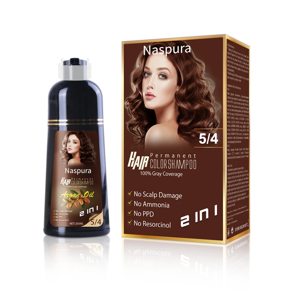 OEM/ODM hair dye shampoo color shampoo convenient coloring for hair no allergy