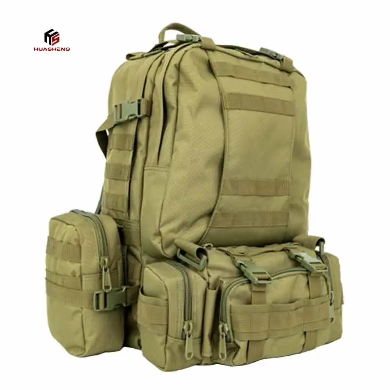 Venta al por mayor 50l mochilas tactical de gran capacidad molle mochilas de campamento de senderismo camuflado al aire libre cu
