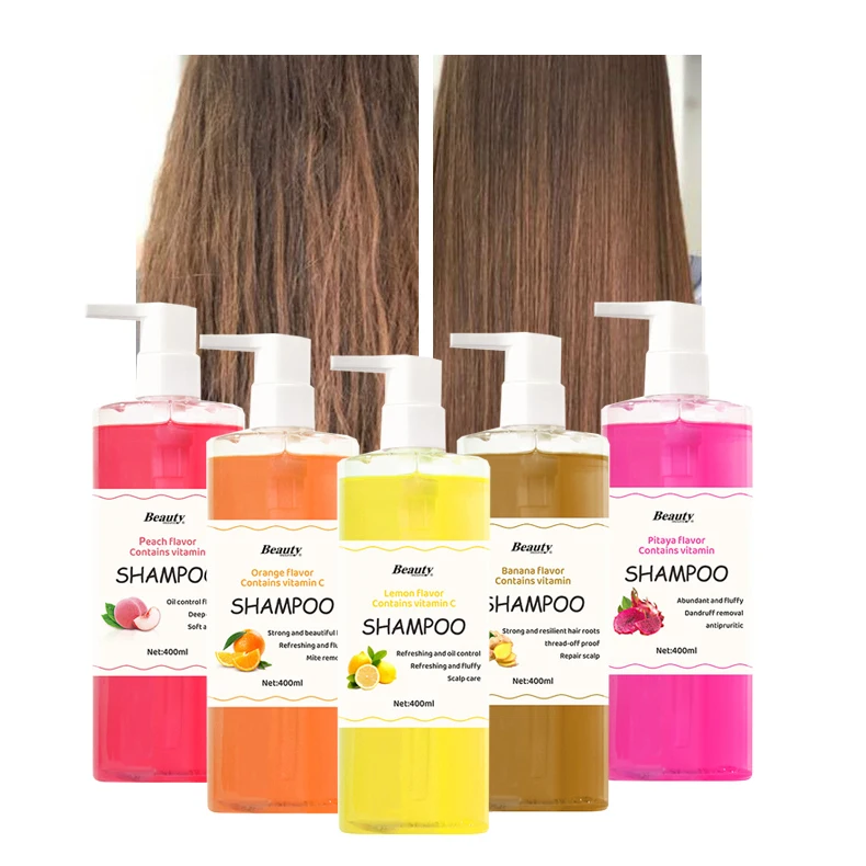 400ml fruits Oil control anti-dandruff anti-shedding Hair Care hotel home clear hair organic shampoos purple argan oil shampoo