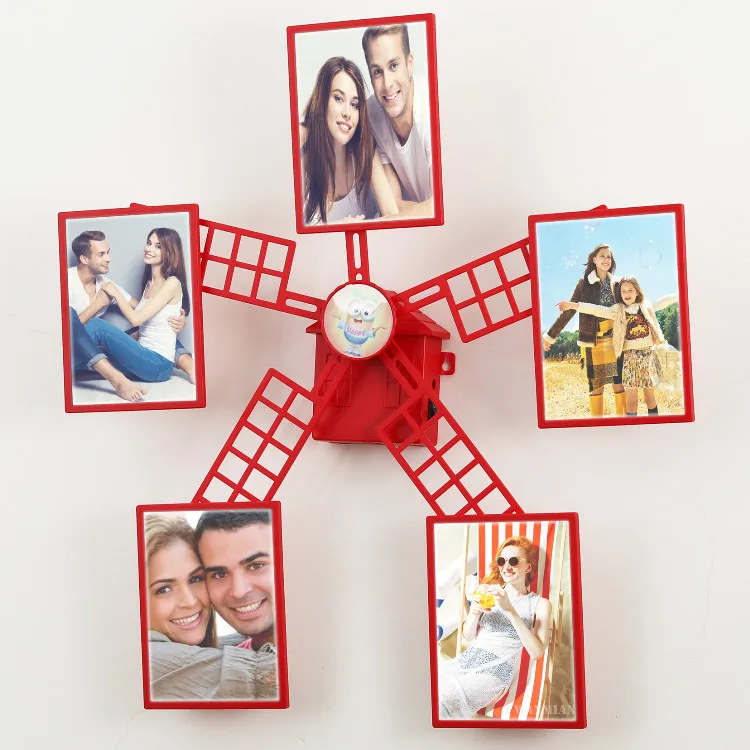 
Professional manufacture cheap rectangle windmill cube rotating frame photo 