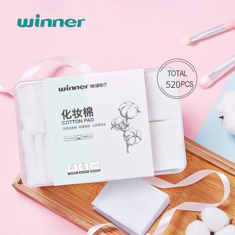 Одноразовые Круглые ватные диски Winner для снятия макияжа косметические нетканые