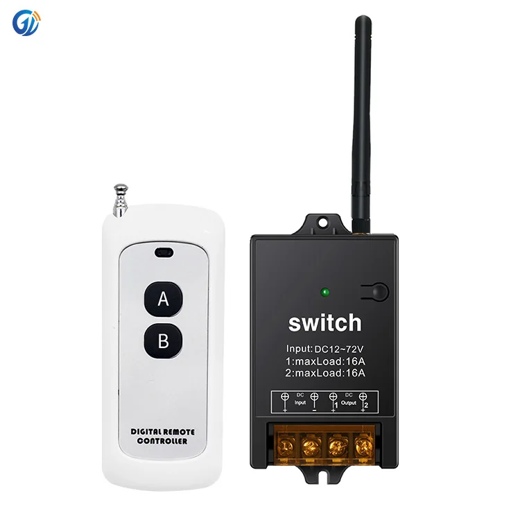 24v relay 12v on off remote control rf 433 light switch wireless 2ch remote control switch 12v dc remote control wireless switch
