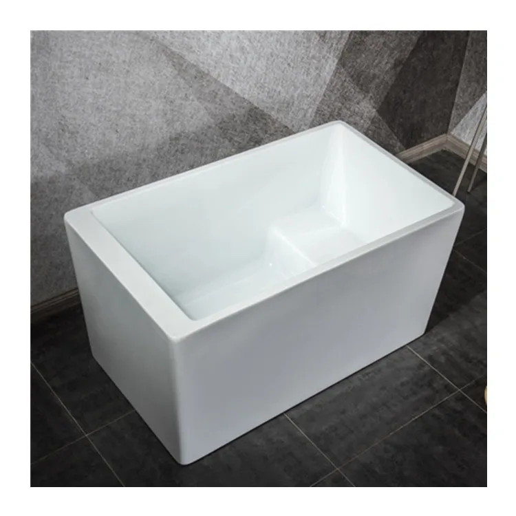 Прямоугольная белая Роскошная акриловая маленькая отдельная Ванна