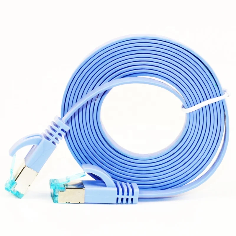High Quality flat ftp network type outdoor rj45 patch cord wire shielded extension male plug cat5e cat6 utp ethernet lan cable