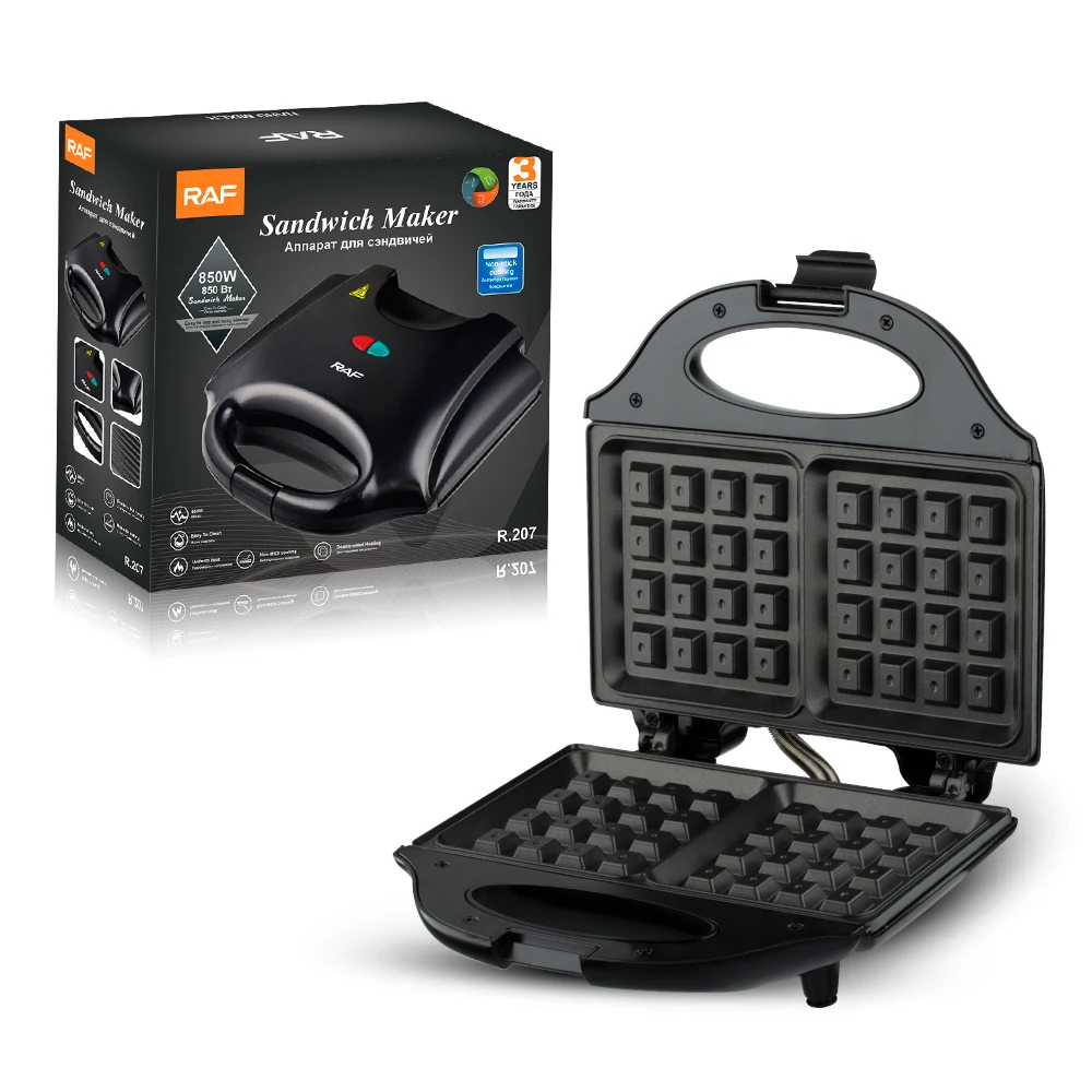 Raf Brand 850w 2 Slices Egg Toasting Non Stick Triangle Sandwich Toaster Sandwich Maker
